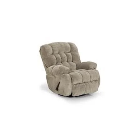 Casual Biscuit Padded Swivel Glider Recliner